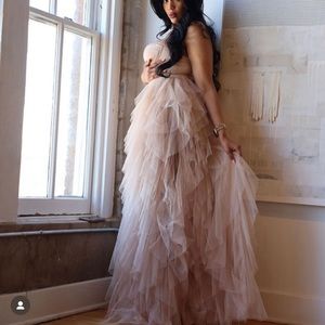 BLTHE | size L |  Blush nude Editorial style dress for a brand shoot.